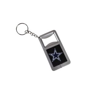 NFL Dallas Cowboys Bottle Opener Keychain Flashlight NEW -Blue & Gray -Star Logo